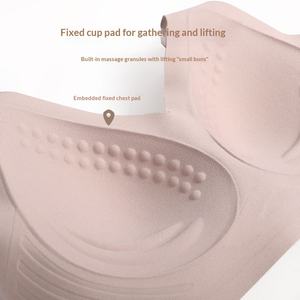 Nai Mei Jiao Soutien-gorge Push-up sans armatures pour femmes, sans couture, en soie glacée et nylon, à bonnets fixes, pour petites poitrines, style sportif, collection été gothique - Product Image 2