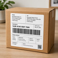 Étiquettes adhésives thermiques multicouches personnalisées, imperméables, autocollantes, pour l'expédition, pour l'impression de codes-barres logistique en Corée