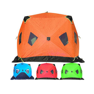 Tente de camping hexagonale d'extérieur portable, tente cube personnalisée isolée pour la randonnée et la pêche sur glace, tente chaude d'hiver pour 6 personnes - Product Image 1