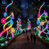 Festival des lanternes botaniques fantastiques clé en main, installation de lanternes de jardin mondial, fabricant de décorations florales géantes pour parcs extérieurs