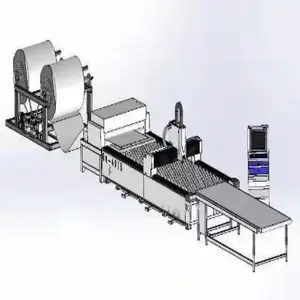 Metal Sheet Ventilation Tube Manufacturing Machine HVAC Duct Manufacture Auto Line 1500W Automatic Feed Laser Cutting Machine