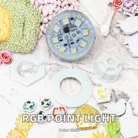 Lampes LED à points RGB programmables automatiquement de 48 mm 24 V, 12 LED, pour parcs d'attractions, E14, IP65