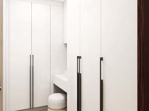 Armoire contemporaine en bois, finition en contreplaqué mélaminé, panneaux de particules, avec accessoires fonctionnels - Product Image 3