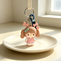 Porte-clés 3D créatif personnalisé en PVC souple, Merchandising IP de dessin animé sur mesure, Porte-clés étanche OEM ODM, Souvenir promotionnel en gros