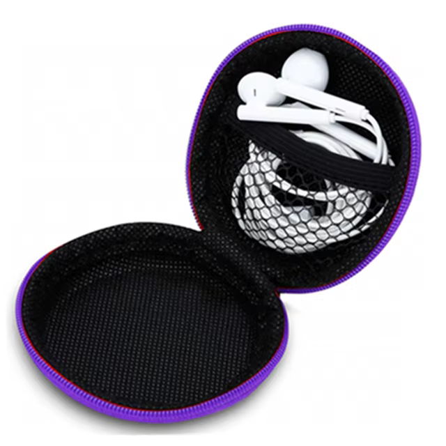Customizable Pattern EVA Hard Shell Earphone Case Simple Style Anti-Drop Wear-Resistant Zipper Special Purpose Bag Cute Design