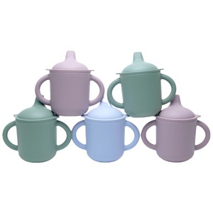 Gobelet anti-déversement en silicone pour bébé, 350ml, résistant aux chutes, pour enfants de 6 mois et plus, double poignée, conception en forme de bec de canard - Product Image 3