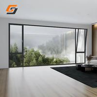 Ventanas y Puertas de Doble Acristalamiento Modernas GS de Gran Venta Ventanas Abatibles de Aluminio y Vidrio para Casas