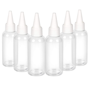 2oz 60ml 100ml 200ml PET Clear <b>Plastic</b> Solvents Oils Paint Ink Hair Oil Squeeze Bottle With Twist Top <b>Cap</b> Tip Applicator - Product Image 1