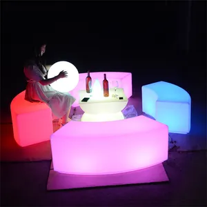 照明酒吧座椅椅便携式积木家具休闲椅玩具砖凳PE组合沙发RGB夜灯