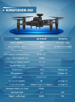 KINGFISHER K-360 Drone professionnel 4K étanche longue portée avec GPS et système de largage d'appâts pour la pêche en mer et en lac