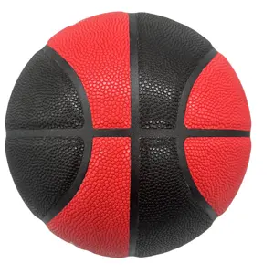 Pallacanestro di vendita calda del produttore della cina Logo personalizzato pallacanestro di gomma rossa nera per il gioco