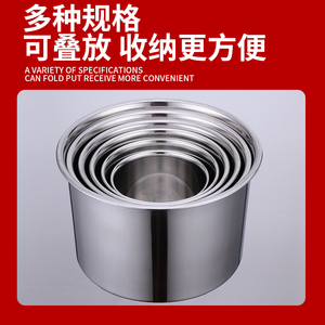 Casserole ronde en acier inoxydable de qualité alimentaire, épaissie pour cuisinière à induction et à gaz, usage domestique et commercial - Product Image 5