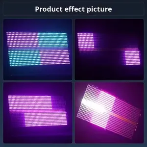 8 + 8セグメントRGBストロボライトLEDフラッシュバーフルカラーアルミボディステージマーキーDMX512 48 + 8セグメント背景染色ライト - Product Image 3