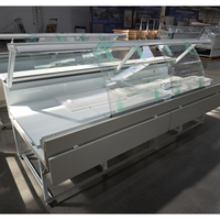 Vitrine réfrigérée pour viande de supermarché, comptoir réfrigéré pour charcuterie, réfrigérateur pour viande de porc fraîche