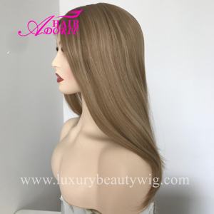 วิกผมโคเชอร์ชาวยิวชาวยุโรป<span class=keywords><strong>ผม</strong></span>เรมี่รัสเซียขนาดเล็กหมวกยาวบาลายาจ<span class=keywords><strong>สี</strong></span><span class=keywords><strong>ทอง</strong></span>ไฮไลท์สีบ<span class=keywords><strong>ลอน</strong></span><span class=keywords><strong>ด์</strong></span>มีลูกไม้แท้ - Product Image 2