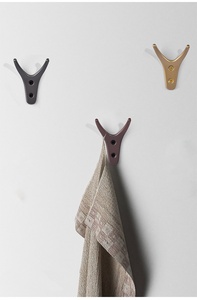 Nordic Grey Horn-Shaped Clothing <b>Hanger</b> Zinc Alloy Wall-Mounted <b>Clothes</b> <b>Hanger</b> for Bathroom Closet <b>Door</b> - Product Image 3