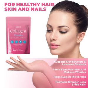 OLLI Hochwertiges Multi-Kollagen-Peptid-Pulver-Nahrungsergänzungsmittel für Erwachsene Schöne Haut Haare Nägel Optimal für Frauen - Product Image 2