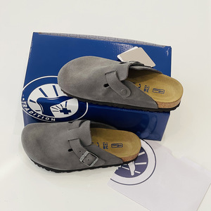 Mules classiques Borke en cuir véritable et daim, <span class=keywords><strong>sabots</strong></span> à enfiler, chaussures de jardin à plateforme en liège massif, souples, antidérapantes, décontractées, pour le quotidien et l'extérieur - Product Image 5