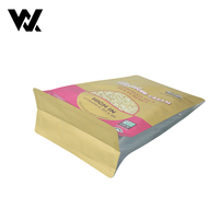 Sacs d'emballage en nylon personnalisés pour le riz japonais, le Pakistan, la Thaïlande, le blé, 1 kg, 5 kg, 25 kg, avec fermeture thermique, fond plat