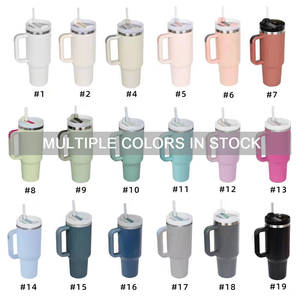 Custom <b>Large</b> Double Wall Stainless Steel Eco-Friendly Classic <b>Travel</b> <b>Mug</b> 40 oz Tumbler Straw Handle Temperature Display 6-12 - Product Image 5