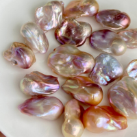Magnifiques perles d'eau douce baroques Aurora, 15-20 mm, grandes perles irrégulières pour la création de bijoux DIY, vente en gros, approvisionnement en vrac