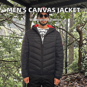 Solid Color Safari Jacket Men's Large Size Waterproof Slim Fit Nylon/Cashmere Zipper OEM Service Spring Autumn Winter - Product Image 2