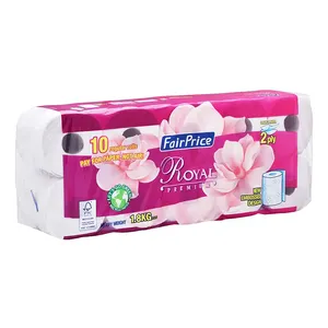 customized toilet paper roll set with beautiful printing plastic handle bag 10 rolls per bag accept customer brand