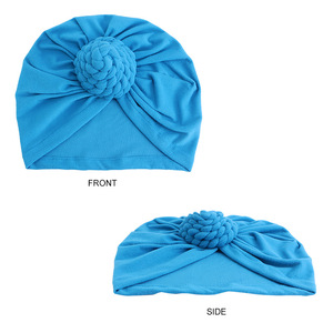 Solid Color <strong>United</strong> States Popular <strong>National</strong> Knot Turban Hat 3D Donut Women Headwraps Indian Hat - Product Image 3