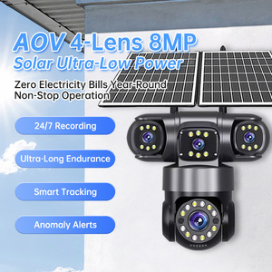 Caméras de sécurité solaires PIX-LINK 4G PTZ avec panneau solaire 16W, alimentation solaire extérieure, WiFi, caméra à 4 objectifs AOV <span class=keywords><strong>sans</strong></span> <span class=keywords><strong>fil</strong></span> avec batterie 16000mAh - Product Image 5