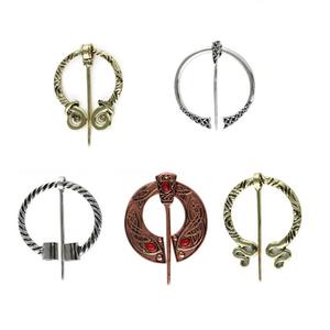 Популярная винтажная металлическая Винтажная брошь из цинкового сплава в стиле викингов для женщин, украшение для платья, булавка для воротника - Product Image 2