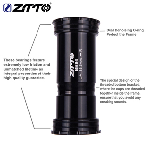 ZTTO BB86 24mm Cerámica <span class=keywords><strong>BB92</strong></span> BB90 Aleación de Aluminio Soportes Inferiores de Ajuste a Presión con Bloqueo de Rosca para Bicicleta de Carretera y Montaña Eje de 24mm - Product Image 4