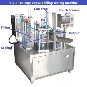 Automatic Rotary Juice Jelly Yogurt Honey Water Cup Filling And Sealing Machine