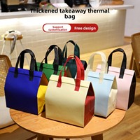 Sac isotherme jetable commercial pour boissons et café, en aluminium et tissu non tissé, emballage épaissi