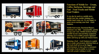 Remorques de restauration rapide électriques certifiées DOT SANSHELL RS450 2026, camions de cuisine mobiles, refroidisseur de snacks et bonbons en acier galvanisé