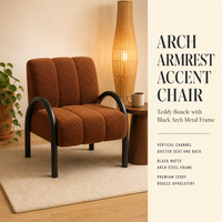 Fauteuil d'appoint en tissu de style moderne pour petit appartement, avec pieds en métal et double accoudoir, pour salon
