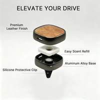 Diffuseur de parfum pour voiture en cuir avec alliage de zinc