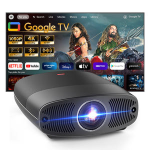 Projecteur LED intelligent 1080P <span class=keywords><strong>Q7</strong></span> avec mise au point automatique et correction trapézoïdale, Google TV, prise en charge du jeu sans fil 4K, home cinéma portable pour chambre à coucher - Product Image 1