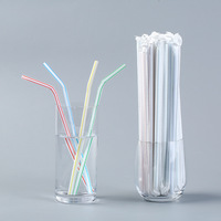 Pailles à boire jetables biodégradables réutilisables écologiques - Accessoires de bar en plastique de qualité alimentaire pour les cocktails en gros
