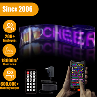 Panneau d'affichage LED flexible à pixels BGZM 1330x192mm pour enseignes publicitaires, 6V/4A 20W, contrôle intelligent par application, DIY, souple, pour voiture, nouveauté
