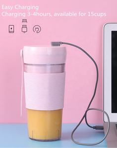 כוס בלנדר נטענת ב-USB בנפח 380 מיליליטר, בקבוק שייקר נייד לניקוי עצמי עם להבי נירוסטה, בלנדר ידני חשמלי מיני - Product Image 4