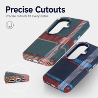 Étui de téléphone portable magnétique de luxe en PC à motif fibre de carbone C0393 pour Samsung Galaxy S24 Ultra S25 Plus S26