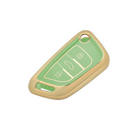Accessoires de voiture bord doré souple tpu télécommande de voiture modifiée porte-clés couverture fob entièrement étui de protection pour xhorse