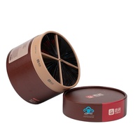 Boîte d'emballage de café en carton artisanal haut de gamme, biodégradable, écologique, jetable, cylindrique, design solide personnalisé, aseptique