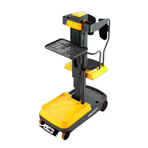 SINOLIFT Drivable Elevada Plataforma de Trabalho Baixo Nível Armazém Auto Propelido Pacote Stand-on Elétrica Order Picker Packer Elevador