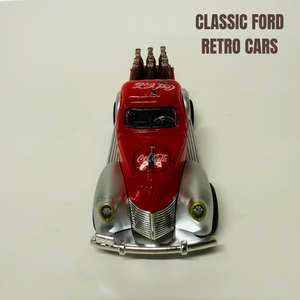 รถบรรทุกของเล่นโลหะผสมสีแดงแบบดึงหลังเปิดประตูได้ รุ่นวินเทจ โคล่า ขนาด 1/32 พร้อมกล่องใส่ของเล่นสำหรับเด็ก - Product Image 3