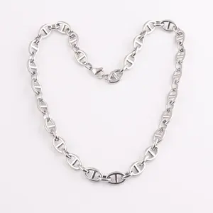 Wholesale coffee beads Link Chain Necklace Women Stainless Steel Chain