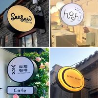 DakeSign Panneau publicitaire LED double face personnalisé, étanche IPX6, pour extérieur, enseignes lumineuses directionnelles pour entreprises, cafés, voitures