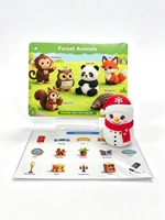 Pena Baca dan Bicara OEM Snowman Natal dengan Kartu Flash dan Stiker untuk Anak-anak