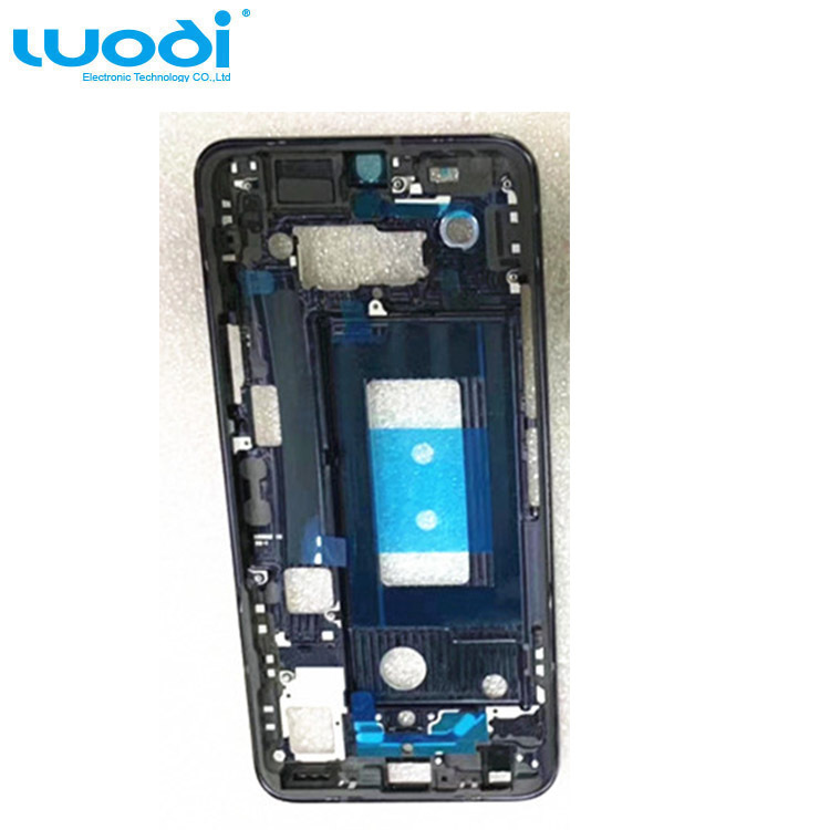 LG Stylo 4 Q710 Front Housing Frame | LCD Bezel Plate Mid Cover Black 600-685-474