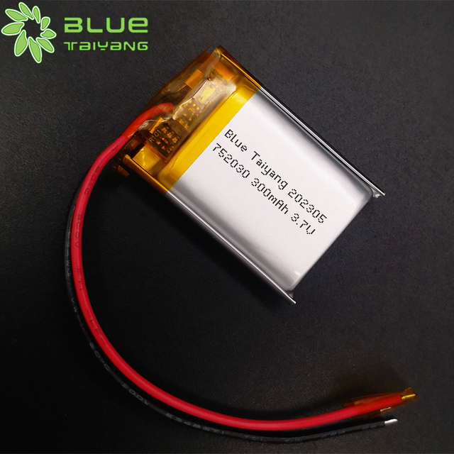 Smart Watch 300mah Batterie Lipo 752030 1.1wh Li-poly 300mah Ntc Lithium Ion Battery 3.7v 300mah Rechargeable Battery